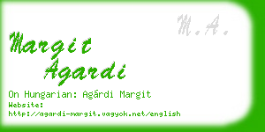 margit agardi business card